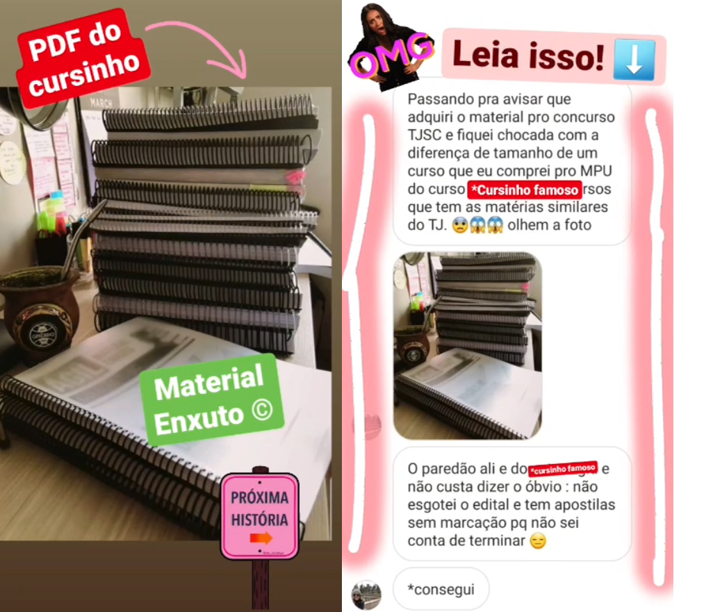 Material Enxuto x PDF Tradicional